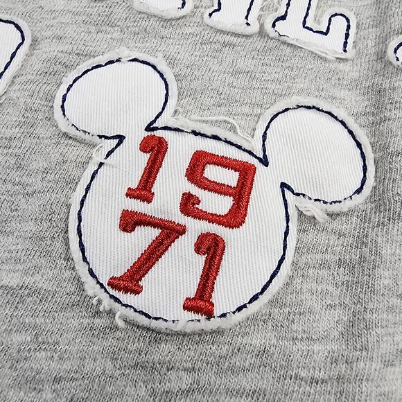 Walt Disney World Shirt Womens Medium Gray Embroidered Logo 3/4 Sleeve Classic - Picture 10 of 16